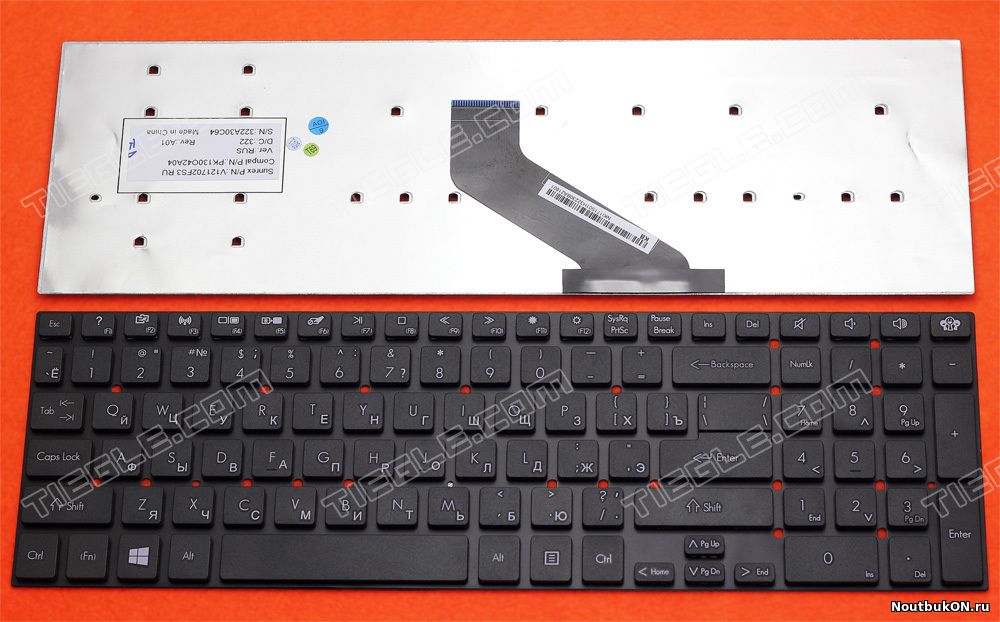 Клавиатура для ноутбука PackardBell LS11, LS13, LV11, TS11, TS11, TS13 ...